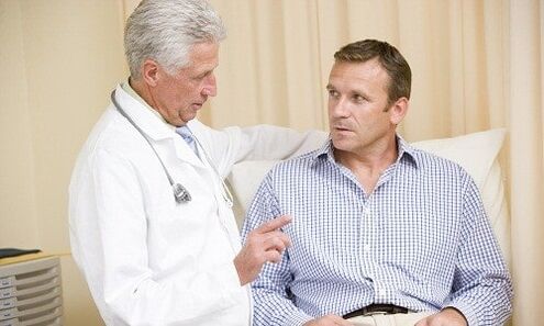 overleg met een arts voor prostatitis